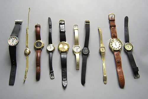 Fourteen wristwatches.