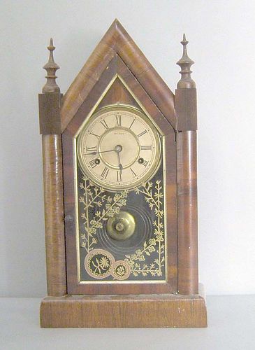 New Haven steeple clock, 19th c., 21 " h.