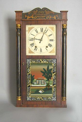 Empire mahogany mantle clock by Boardman & Wells,r