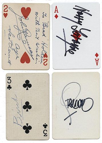 Collection of over 60 Magicians’ Autographed Playing Cards.