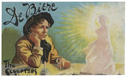 De Biere, Arnold. Hold-To-Light Postcard. The Sculptor’s Vision.