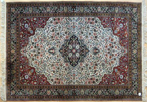 Three Contemporary oriental throw rugs, 8'2" x 5'2