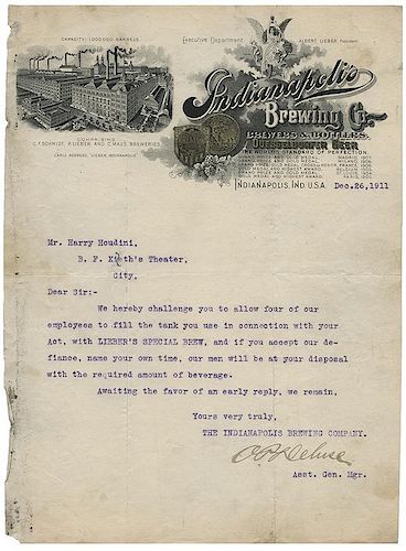 Houdini Brewery Challenge Letter.