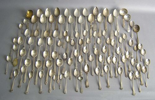 American sterling and coin silver flatware to incl