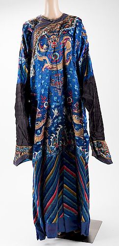 Blue Embroidered Dragon Robe from the Long Tack Sam Troupe.