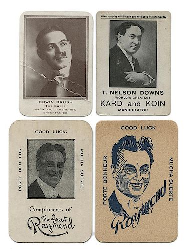 Group of Four Magicians’ Throw-Out Cards.