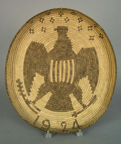 Pima coiled tray dated 1924, with American eagle d