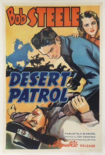 WESTERN MOVIE POSTER, 'DESERT PATROL,' 1938