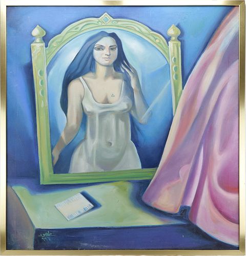An Iraqi Painting with Frame
Mahmoud Ahmad (Iraq, born 1940)
Portrait of a Lady
Oil on Canvas, framed

All our works of art have been carefully examin