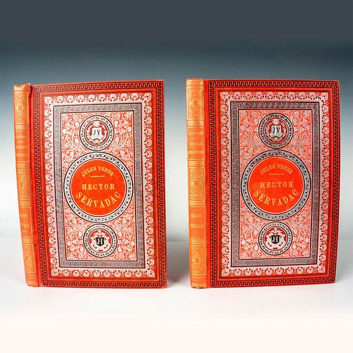 Jules Verne, 2 Vols. Hector Servadac, Initiales, Argentees
