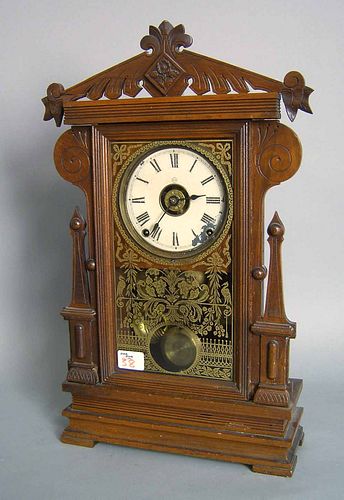 Seth Thomas Victorian mahogany mantle clock, 22 1/