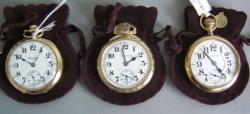 Three Hamilton pocket watches to include a Hamilto