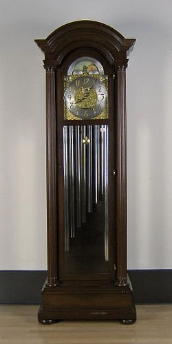 Bawo & Dotter American tubular tall case clock, wi