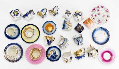 VICTORIAN DEMITASSE CUP AND SAUCER COLLECTION