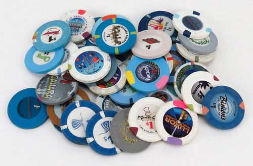 Forty Three (43) $1.00 Poker Chips.
