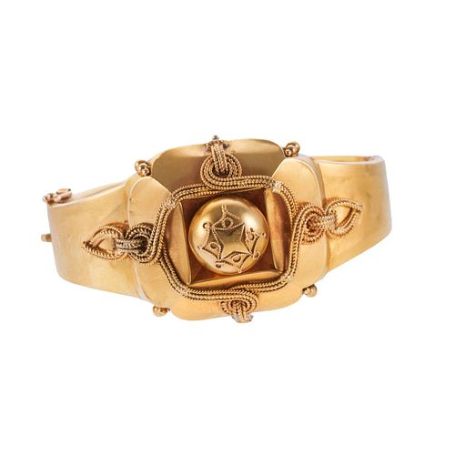 Antique Victorian 18k Gold Bangle Bracelet