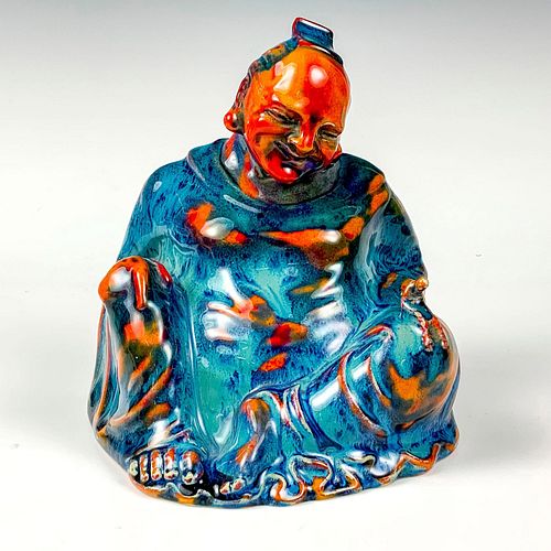 Rare Royal Doulton Smiling Buddha Figure in Sung Glaze