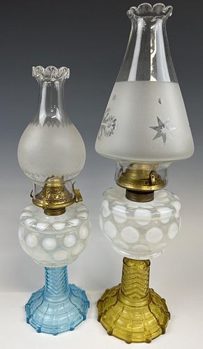 Two Coin Dot Stand Lamps