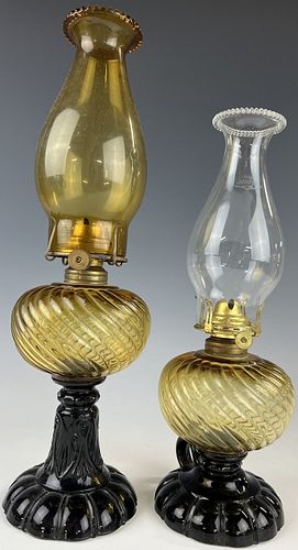 Two Sheldon Swirl Lamps