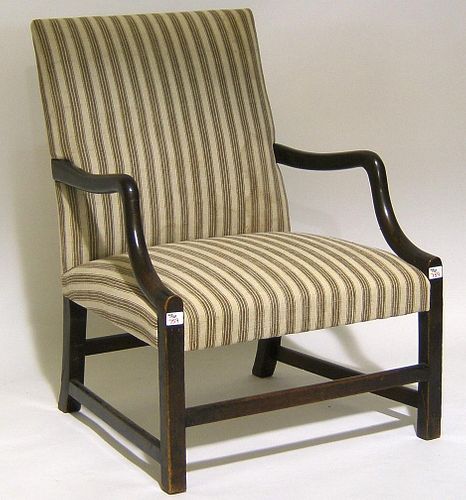 George III mahogany lolling chair, late 18th c.