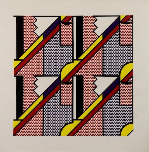 LICHTENSTEIN, Roy. "Modern Print" 1971 Lithograph