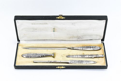 VICTORIAN SILVER WRITING SET