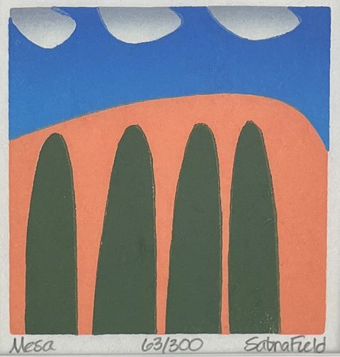 Sabra Field "Mesa" Woodblock Print