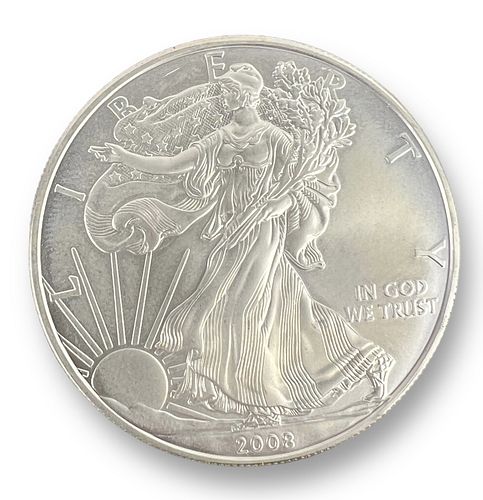 (20) 2008 American Silver Eagle Coins