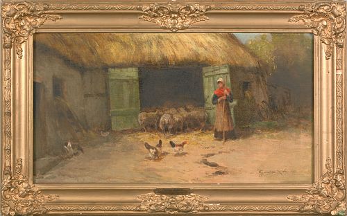 Guiseppe Riva(Italian, 1834-1916), oil on canvas b