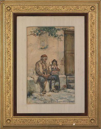 Pietro Scoppetta(Italian, 1863-1920), watercolor o
