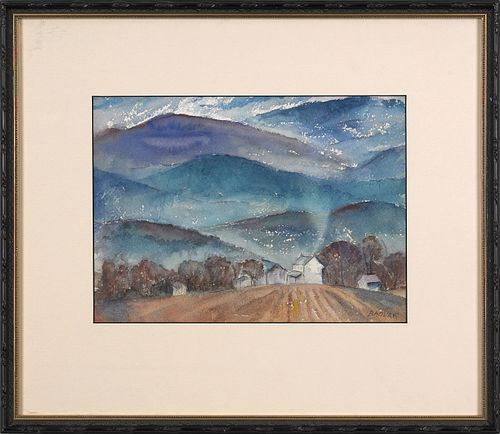 Bernard Badura(American, 1896-1986), watercolor la