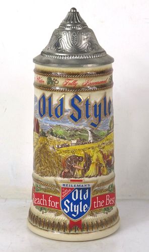 1988 Old Style Beer "Reach For The Best" Stein C-101 Wisconsin La Crosse
