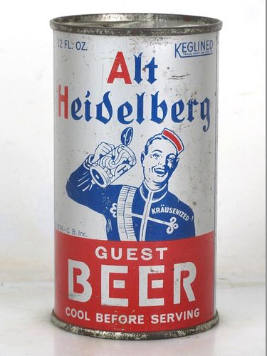 1936 Alt Heidelberg Guest Beer 12oz OI-25 Opening Instruction Can Washington Tacoma