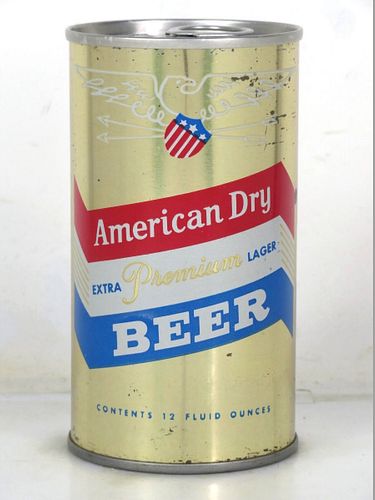 1970 American Dry Extra Premium Lager Beer 12oz T34-12.1 Ring Top New Jersey Hammonton