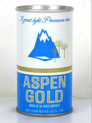 1973 Aspen Gold Beer 12oz T35-37.1 Ring Top Oregon Portland