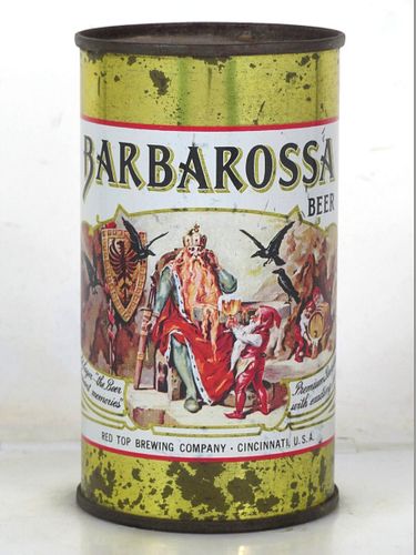 1952 Barbarossa Beer 12oz 34-37 Flat Top Ohio Cincinnati