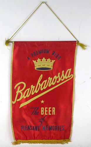 1952 Barbarossa Beer Banner Ohio Cincinnati