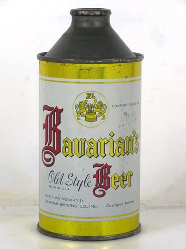 1950 Bavarian's Old Style Beer 12oz 151-03.1 High Profile Cone Top Kentucky Covington
