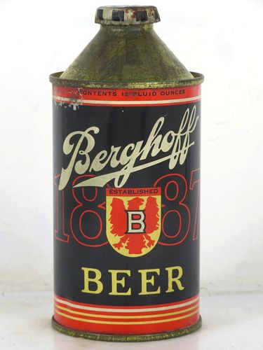 1948 Berghoff 1887 12oz 151-22 High Profile Cone Top Indiana Fort Wayne