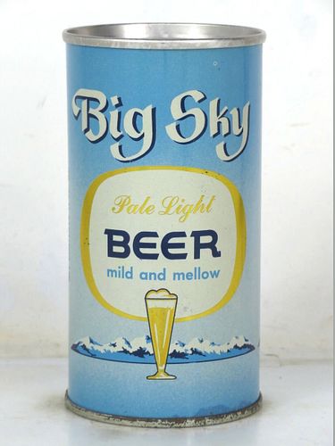 1965 Big Sky Pale Light Beer 12oz T39-40 Fan Tab Montana Great Falls