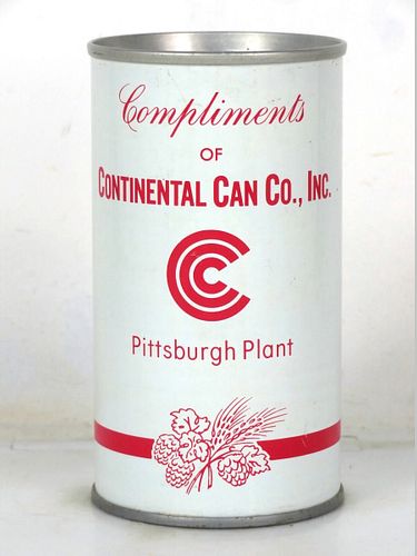 1969 Continental Can Co. Pittsburgh Pennsylvania 12oz Unpictured. Bank Top Can