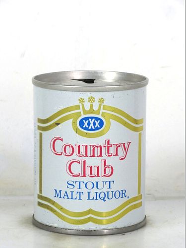 1968 Country Club Malt Stout Liquor 8oz T28-21.2b Ring Top Missouri St. Joseph