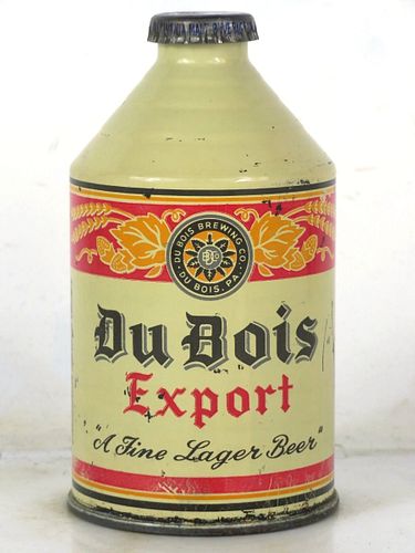 1938 Du Bois Export Beer 12oz 193-05 Crowntainer Pennsylvania Dubois