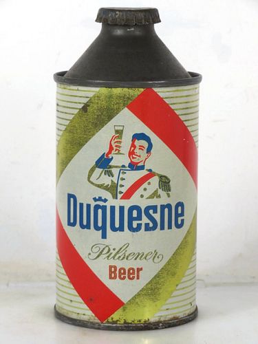 1955 Duquesne Pilsener Beer 12oz 160-03 High Profile Cone Top Pennsylvania Pittsburgh