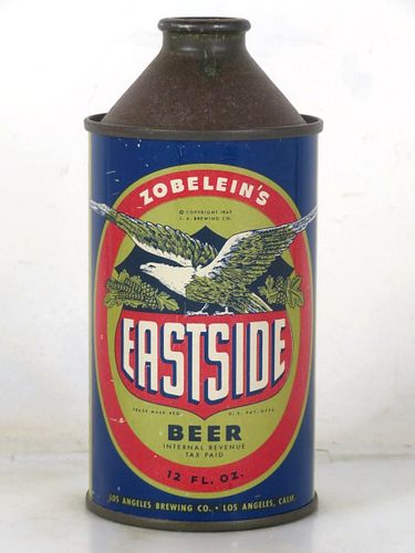1947 Eastside Beer 12oz 160-11 High Profile Cone Top California Los Angeles