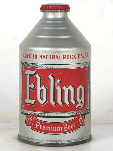 1947 Ebling Premium Beer 12oz 193-14 Crowntainer New York New York