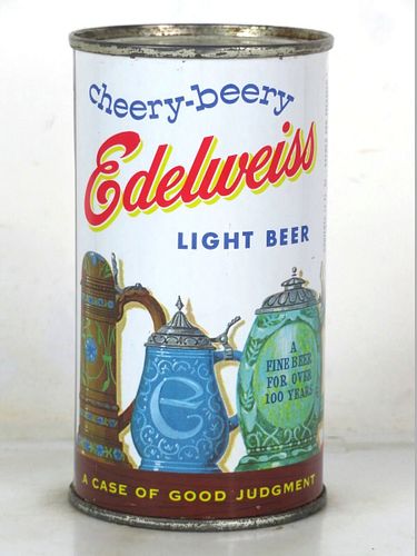 1957 Edelweiss Light Beer 12oz 59-06.2 Flat Top Illinois Chicago