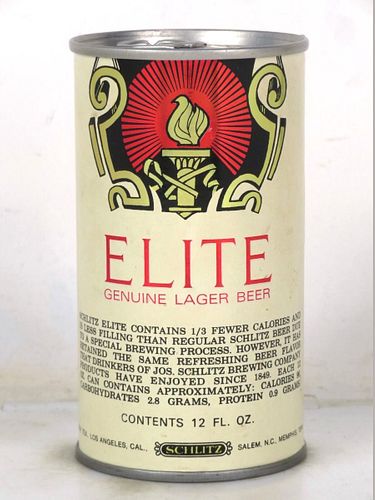 1975 Elite Genuine Lager Beer (test) 12oz T243-32 Ring Top Wisconsin Milwaukee