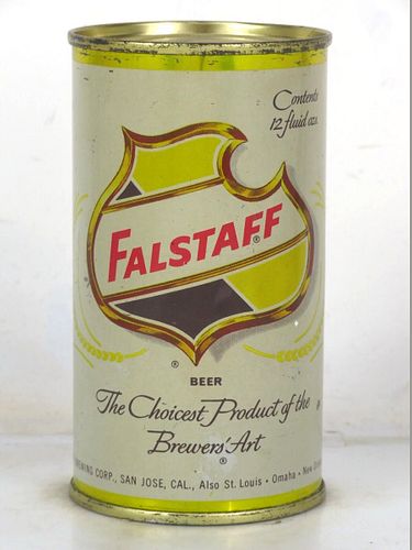 1958 Falstaff Beer 12oz 61-32v Unpictured Flat Top California San Jose