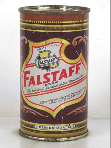 1953 Falstaff Beer 12oz 62-11 Flat Top Nebraska Omaha